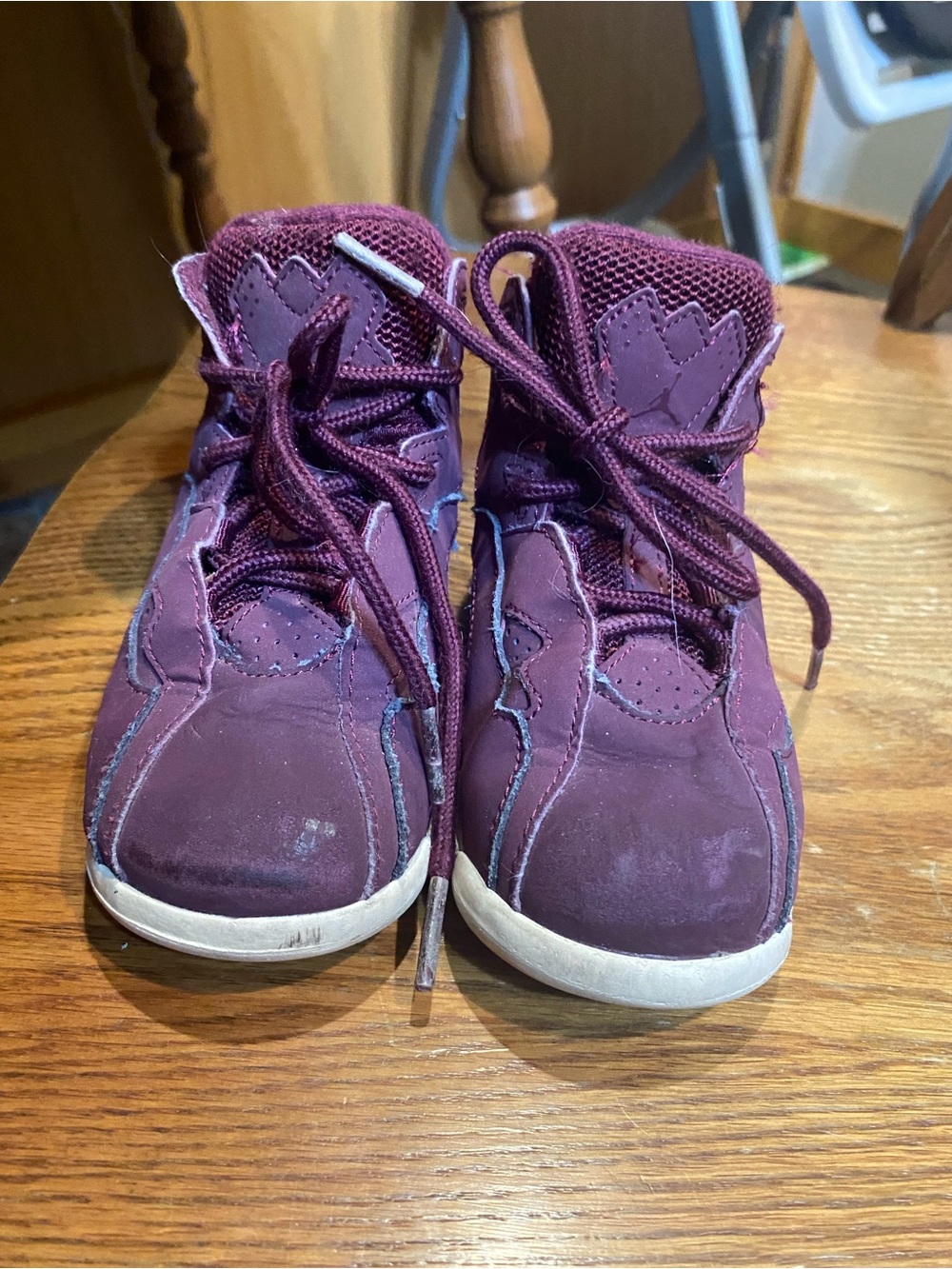 Jordan Kids Maroon High-Top Sneakers